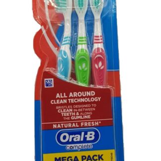 Oral-B Complete All Around Clean Technology Toothbrushes Mega Pack (Medium - 3 Pcs, Assorted Colour)