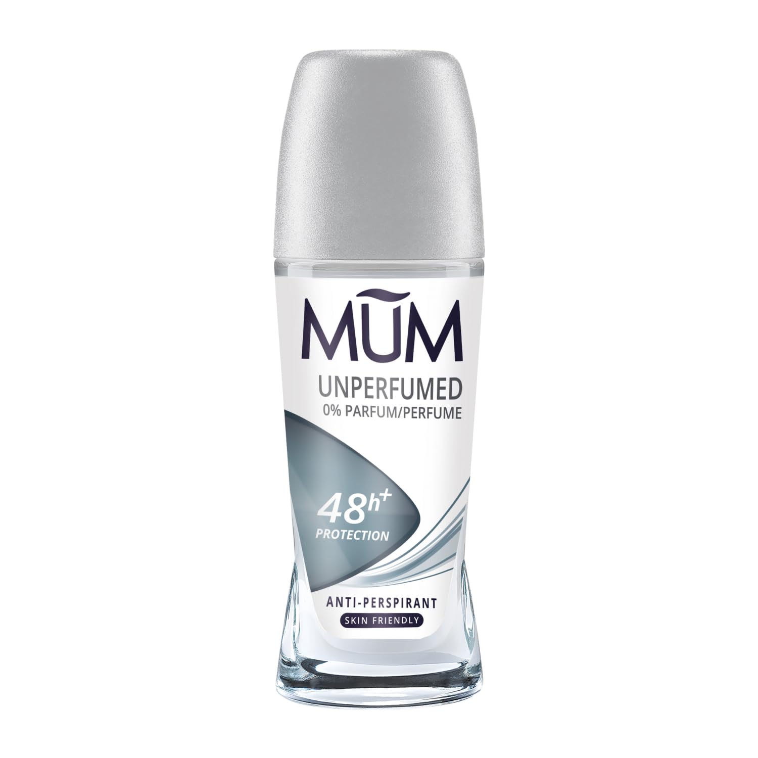 Mum Unperfumed Roll On Deodorant, 48 Hours Plus Protection, Alcohol Free Womens Mens Deodorant, Anti-Perspirant, Vegan, Sustainable Glass Bottle, Fragrance Free, 50 ml, Pack of 6 - Image 2