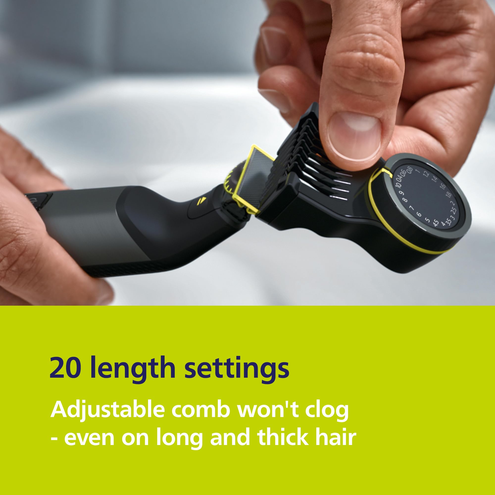 Philips OneBlade Pro 360 Authentic Face & Body Electric Beard Trimmer, Shaver and Bodygroomer, 2X 360 Blades, 1x 20-Length Comb, 1x Body Kit, 1x Soft Pouch, QP6552/30 - Image 5