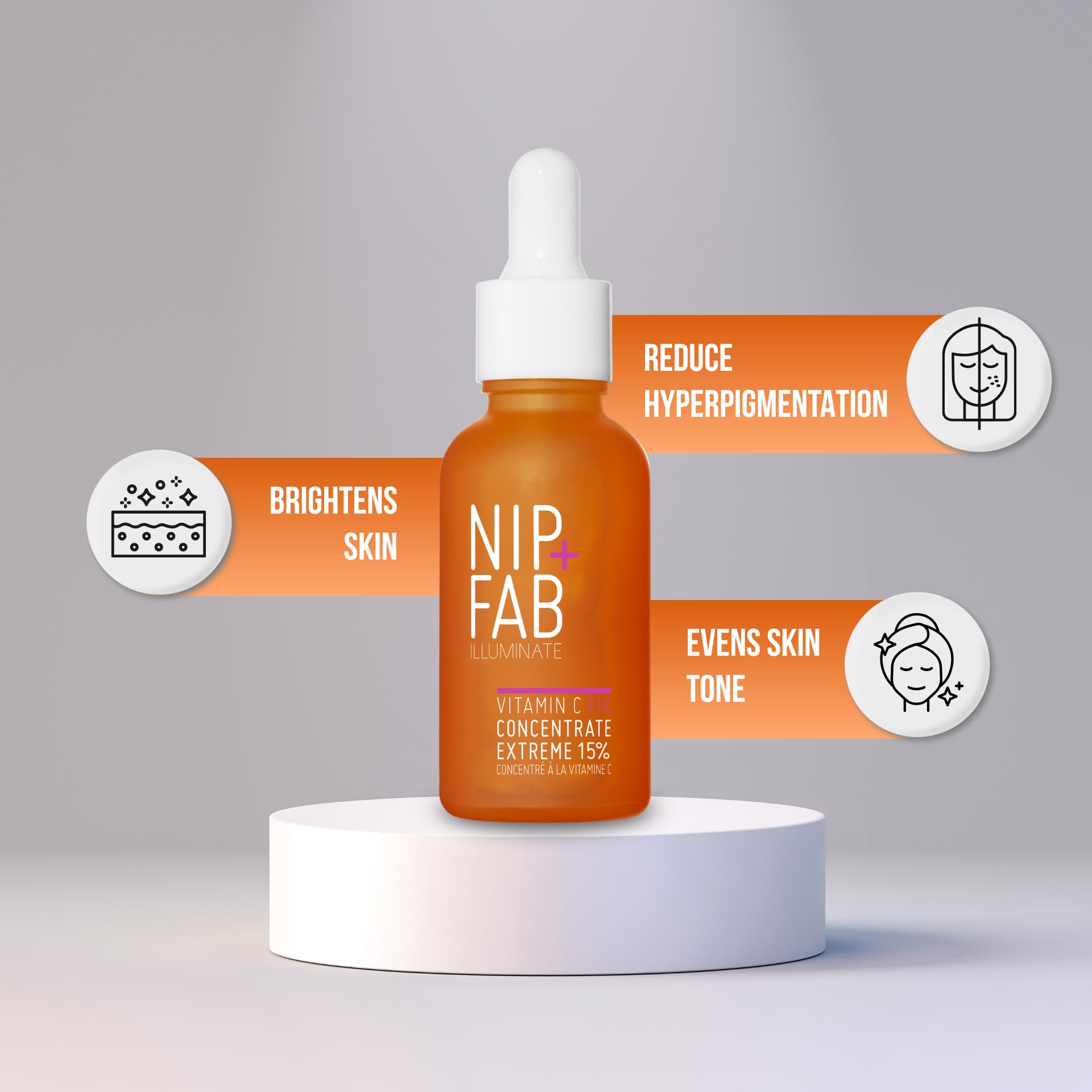 Nip+Fab Vitamin C Fix Concentrate Extreme, 15% Active Complex, 30 ml | Brightening Face Serum, Triple Vitamin C Complex, Ferulic Acid Booster, Niacinamide Barrier Support, Anti-Aging Glow - Image 5