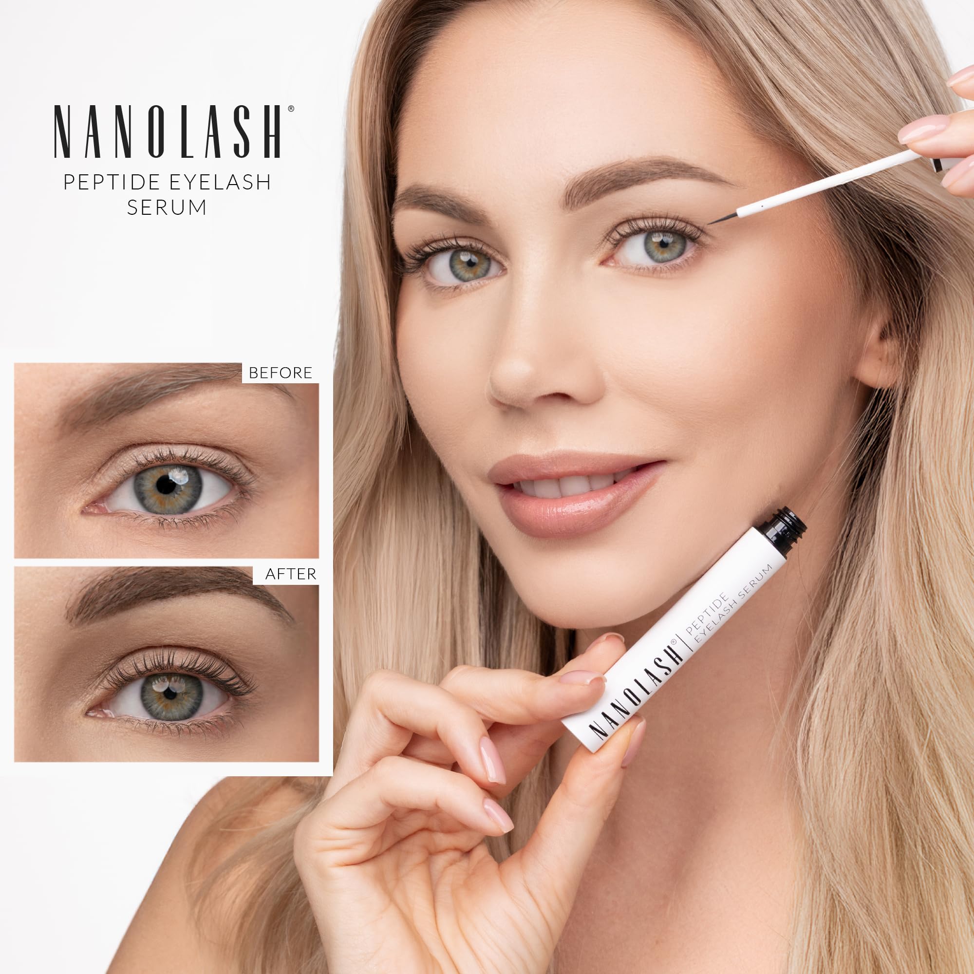 Nanolash Peptide Eyelash Serum 5ml - Longer, Thicker, Stronger Lashes in 8 Weeks - Unisex - Clear - Women - Image 4